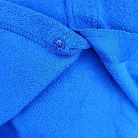🔹️Chaps Blue Buttoned Front Micro Fleece Long Sleeve Shirt Mens Size 2X - Picture 9 of 10